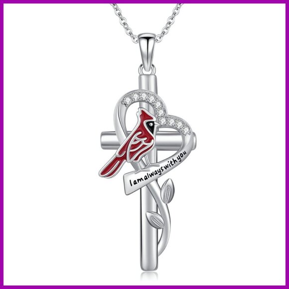 Sterling Silver Cross Pendant Necklace 18 Inch Chain Religious Gift - Picture 1 of 7